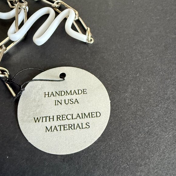 NWT Sylca Handmade Contemporary Art to Wear Reclaimed Materials Pendant - Picture 3 of 13